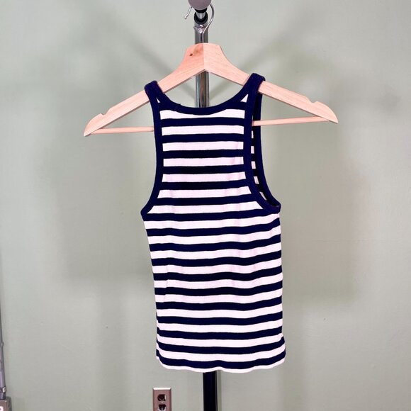 Classic Navy & White Striped Tank Top - Women's Size S - Picture 2 of 3